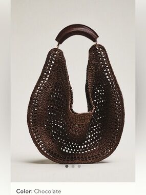 Chocolate straw purse